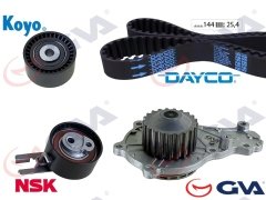 EKSANTRİK GERGİ KİTİ DEVİRDAİM SU POMPASI 144 DİŞ EURO4 P206-P307-C1-C2-C3-BIPPER -NEMO-XSARA 1.4 HDİ FIEST A FUSION 02>08 1.4 TDCI 2S6Q8A615AB-2S6Q8591BA