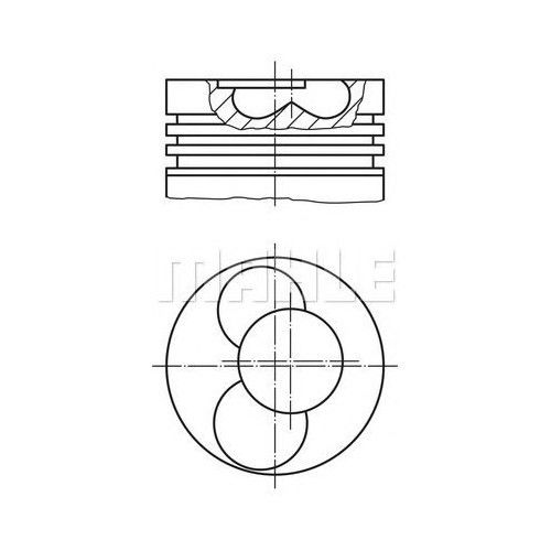 PISTON 80.01MM 0.50 3-4 PISTON T5 GOLF 4 BORA 1.9 TDI 03- AXB AXC