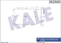 RADYATÖR C3 02 C2 03 207 07 1.4-1.6 16V-1.6HDI AC MEK AL/PL/BRZ 378x548x26