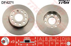 ARKA FREN AYNASI CADDY 3-GOLF-5-VI-PLUS-JETTA 3-ALTEA 04 A3 03 TOLEDO 3-OCTAVIA 04 256x12x9DL