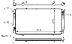 RADYATÖR BRAZİNG BOXER-DUCATO-JUMPER 97-02 1.9D-2.5D-2.8HDI AC MEK 790x408x26