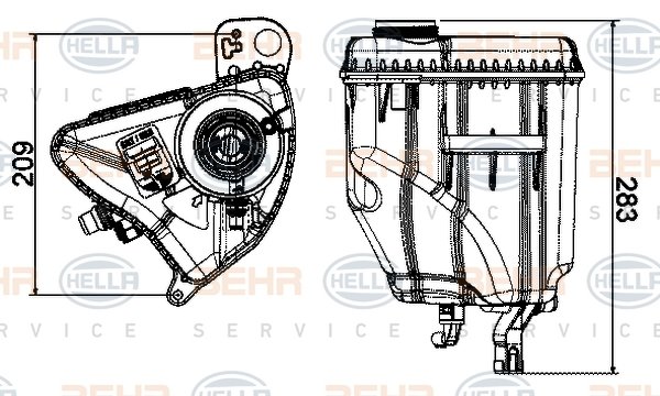 RADYATOR YEDEK SU DEPOSU BMW N47 N57 N54 B47 F10 F01 F07 F11 F12 F13 F06
