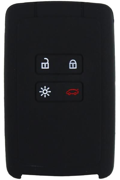 KONTAK ANAHTAR KUMANDA KORUYUCU KILIF SİLİKON 4 TUŞ SİYAH RENAULT TALISMAN-MEGANE 4-CLIO 5-KADJAR CAPTUR-ZOE-KOLEOS