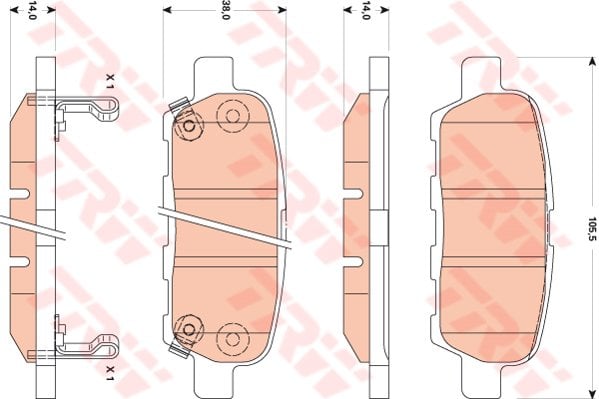 ARKA FREN BALATASI NISSAN QASHQAI J10 07 13 X-TRAIL 07 13 JUKE 10 RENAULT KOLEOS 08