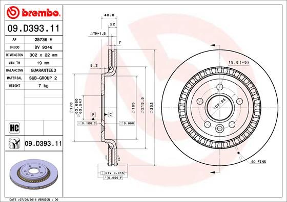 ARKA FREN AYNASI VOLVO S60 10 13 S80 2 08 13 V60 10 V70 08 XC70 07 13 302x5DL