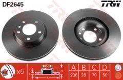 ÖN FREN AYNASI OMEGA A-B 2.6-3.0 24V 90/7.03 SENATOR 90/93 296x28x5DLxHAVALI