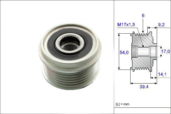 ŞARJ DİNAMO ALTERNATÖR KASNAĞI ASTRA H-CORSA C-D-COMBOC-D-MERIVA-TIGRA-DOBLO-FIORINO-PUNTO-PALIO- 1.0-1.2-1.4-1.3 CDTI