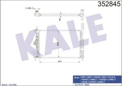 MOTOR SU RADYATORU FOCUS 3 1.5TDCI 1.6TDCI 95PS 115PS 12 YENI CONNECT 14 1.5TDCI 1.6 TDCI OLCU 545 358 26