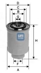 YAKIT FİLTRESİ TOYOTA COROLLA 1.4L 1NDTV NDE120 04-06 NDE180 12-18 / VERSO 2.2L 2ADFTV AUR10 06-08 / AVENSIS 2.0L CDT220 ADT250 99-08 / YARIS 1.4L NLP90 06-10 / MAZDA 6 GG GY 02-07 626 TD 98-01