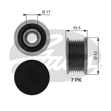 ALTERNATÖR KASNAĞI RULMANI LAGUNA 2 01- -MEGANE 2-3 08- -TRAFIC 2 06- -MASTER 2 06- 1.9DCI