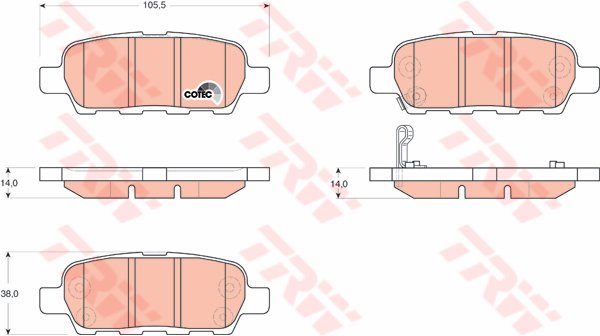 ARKA BALATA NISSAN XTRAIL 2.0-2.2DCI 01 INFINITI FX35 3.5 03 FX45 4.5 03 GRAND VİTARA 2.4 09
