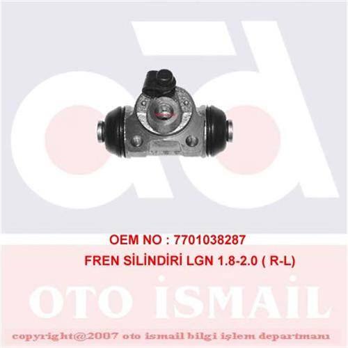 TEKERLEK SİLİNDİRİ ARKA SAĞ/SOL RENAULT LAGUNA 94>01 19MM