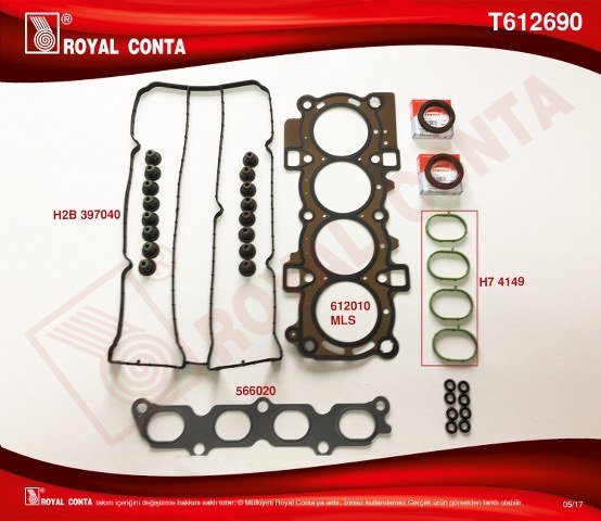 ÜST TAKIM CONTA CORTECO KEÇELİ S LASTİKLİ SİLİNDİR KAPAK CONTASI .FIESTA VI 1.4 16V 97HP 10/08