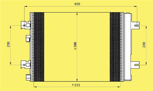 KLİMA KONDENSERİ DUSTER 10 SANDERO 08 LOGAN 10 1.2 16V-1.4-1.6-1.5DCI 541x396x16
