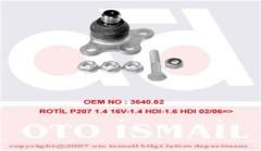 ROTİL ALT 207 1.4HDI-1.6HDI-1.4 16V-1.6 16V 06- - C2 1.4HDI-16HDI 03- -C3 1.4i-1.4HDI-1.4 16V 02-