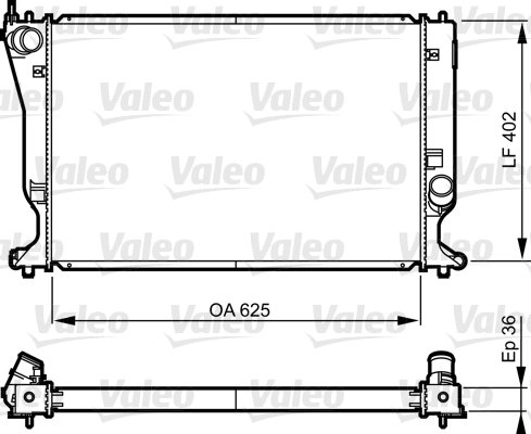 x RADYATÖR COROLLA VERSO 2.2 D-4D 05-09 MEK 625x402x36