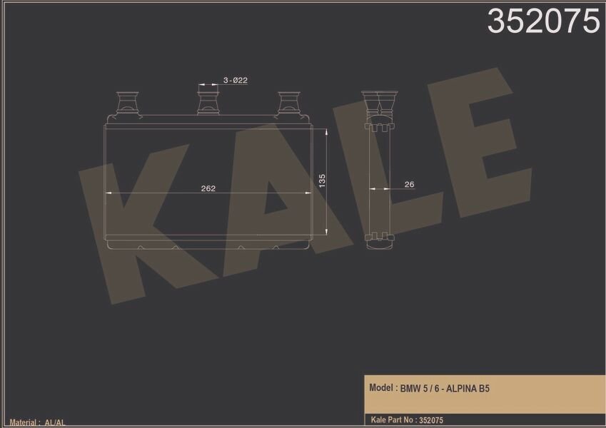 KALORIFER RADYATORU BMW E60 E63 E64