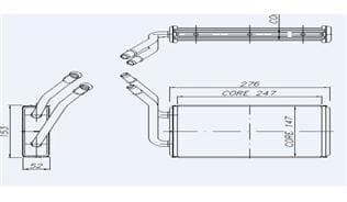 KALORIFER RADYATORU TRANSIT V347 2.2TDCI 2.4TDCI 3.2TDCI KLIMASIZ 06
