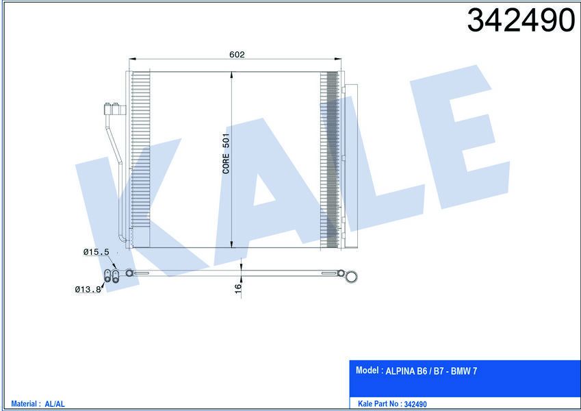 KLIMA RADYATORU BMW F01 F02 F03 F04