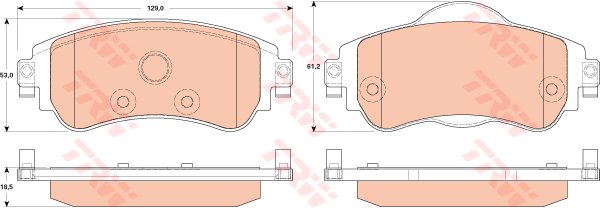 ÖN FREN BALATASI CITROEN C4 B7 1.4 VTI 09 > C4 1.6 HDI 11/2009 > DS4 1.6 HDI 1. 4.2011 >