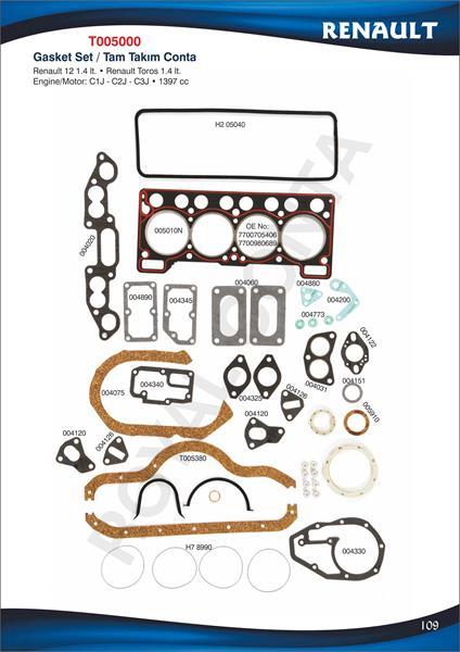 MOTOR TAKIM CONTA SKT KEÇELİ R12 1400