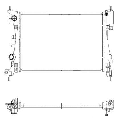 RADYATÖR CORSA D 1.0-1.2-1.4 06 AC KLİMASIZ MEK 540x370x23