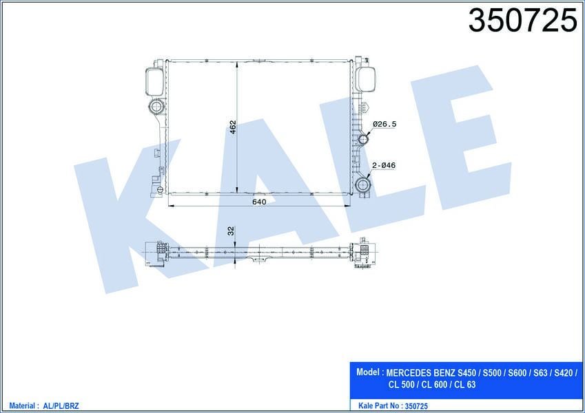 MOTOR SU RADYATORU MERCEDES S-CLASS W221 C216