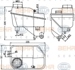 RADYATOR YEDEK SU DEPOSU MERCEDES C219 W211 S211