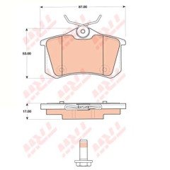 ARKA BALATA FLUENCE-MEGANE 2-3-207-308-307-PARTNER-C3-C4-BORA-PASSAT 97 GOLF 4-5-POLO 87x53x17