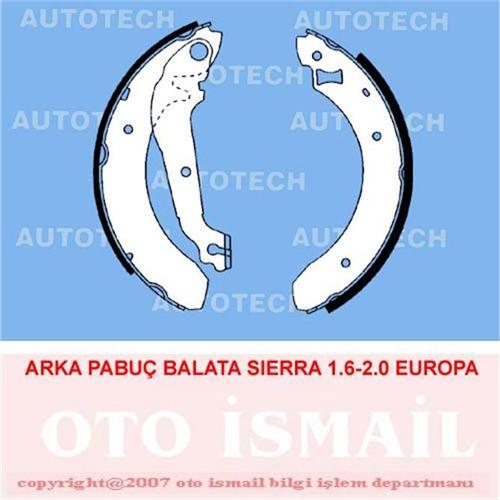 x ARKA PABUÇ BALATA SIERRA 1.6-2.0 EUROPA 82-93 229x57 GS6207