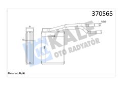 KALORİFER FORD FIESTA 02 14-ECOSPORT 03 12 BRAZING AL-AL 195X142.5X52 KALORİFER RADYATÖRÜ