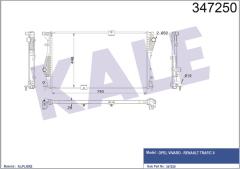 RADYATÖR TRAFIC 2-VIVARO 2.0 DCİ-CDTİ 06 M9R 780x462.25x27 MEK AC /-