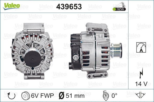 ALTERNATOR 14V 180A MERCEDES W204 C218 W212 W166 X204 W639 B906