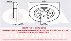 ARKA FREN DİSKİ G.PUNTO-LINEA 1.9MTJ-14 16V-T-JET-CORSA D 1.7CDTI 06 264x10x4DLxHAVALI