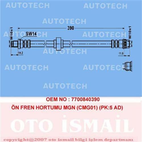 ÖN FREN HORTUMU MEGANE CMG01 PK:5 AD