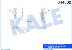 TURBO RADYATÖRÜ INTERCOOLER ASTRA J-CRUZE J305 AL/PL/BRZ 565x280x30