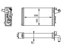 KALORİFER RADYATÖRÜ BRAZİNG FIAT TEMPRA 95 01 TİPO 95 01 ALFA ROMEO 145 95 01 146 94 01 155 92 97 250x156x32