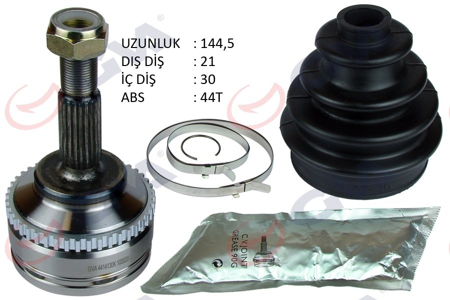 AKS KAFASI DIŞ ÖN CLIO 2 98-05 KANGOO 98-08 1.5 DCI ABS Lİ 44DİŞ 21x30x52.2 144.5mm