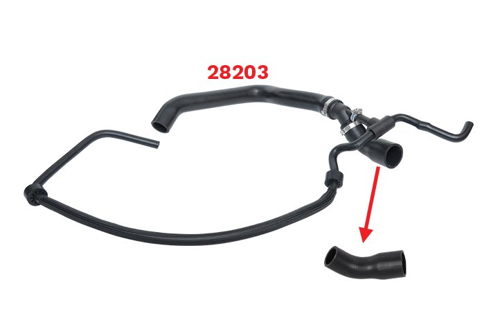 28203 RADYATÖR ÜST HORTUMUNUN -- KALIN HORTUMUN BAŞ KISMI -- VW LT35-VOLT 2.5 N172