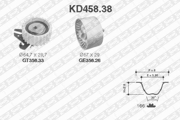EKSANTRİK GERGİ KİTİ 166x240 ALFA ROMEO 145 146 1.6ie 16V 96-01 156 1.6 16V 97-05 STILO PUNTO