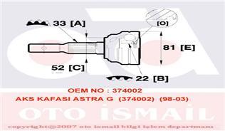 AKS KAFASI ASTRA G 374002 98-03