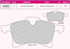 ÖN BALATA ASTRA H 04 MERIVA 03 ZAFIRA 05 CORSA C D 03 COMBO 04