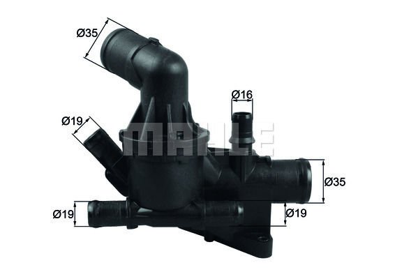 TERMOSTAT 80 C MERCEDES OM622 OM626 W205 W447 . RENAULT R9M 1.6 dCi MEGANE SCENIC FLUENCE SOKULEBILIR KAPAKLI