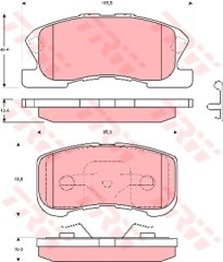 ÖN BALATA DAIHATSU SIRION 1.0 1.3 98-05 GDB3266