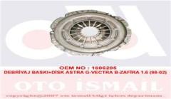 DEBRİYAJ SETİ BASKI DİSK ASTRA G-VECTRA B-ASTRA F-CORSA B 1.6İ 16V X16XE-Z16XE ÇAP 200 14Dİ x F
