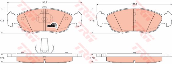 ÖN BALATA FİŞSİZ P306 93-01 XSARA 2.0 16V 97-05 P106-SAXO 1.4-1.6 GDB1322