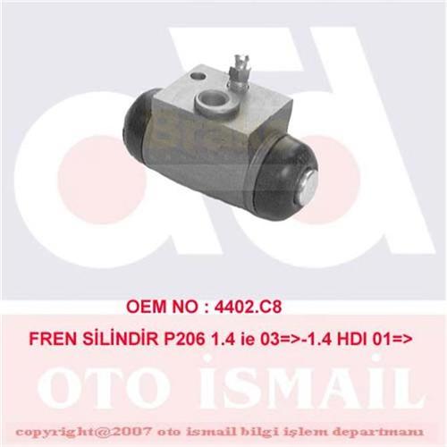 FREN SİLİNDİRİ SAXO 1.4-1.6-1.5D 96-03 P206 1.4 16V-1.4 HDI 02 > P306 1.6-1.8-1.9 97 > 20.64mm