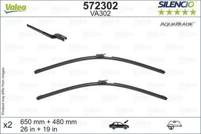 SILECEK SUPURGESI X2 650 480 mm VOLVO XC60 2 17 AquaBlade Flat Blade VA302