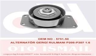 x ALTERNATÖR GERGİ RULMANI PARTNER-BERLINGO 1.4-1.6-1.6 16V-P206-XSARA 1.4i-1.6-1.6 16V 97-05