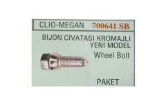 BİJON CIVATASI Y.M. CLIO-MEGANE DELİKLİ PULLU KROMAJLI